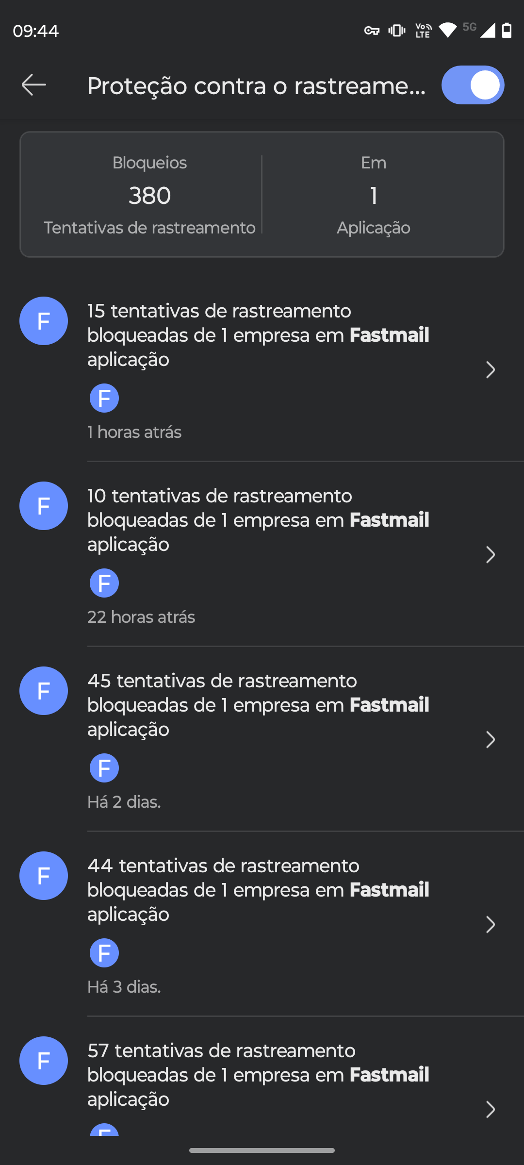 fastmail tracking